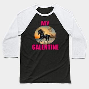 My galentine black horse on the beach Baseball T-Shirt